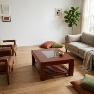 Mesa de Centro con vidrio