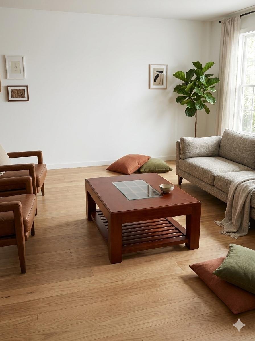 Mesa de Centro con vidrio